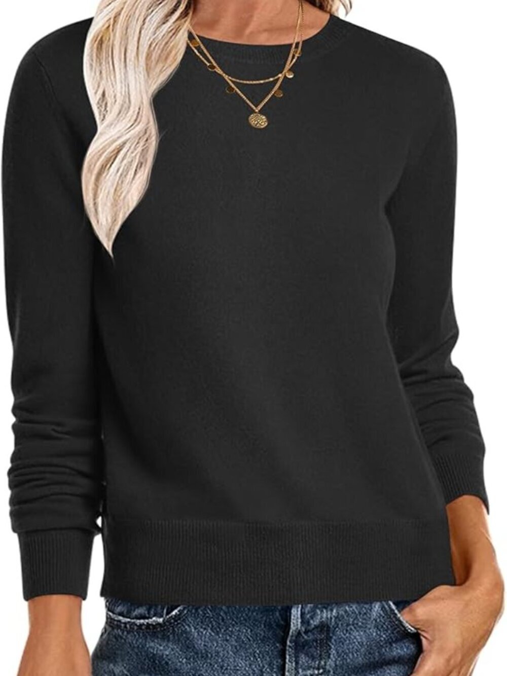 Amazon ANRABESS Black Long Sleeve Sweater